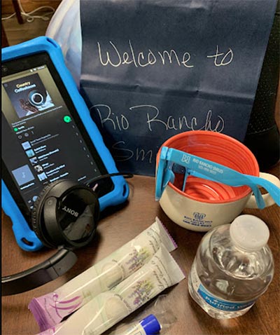 complimentary drinks and comfort items offered at Rio Rancho Smiles